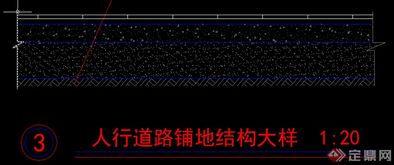 某現代風格人行道路鋪地鋪裝擴初圖設計cad圖紙